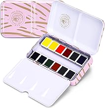 【【】】=========Paul Rubens Artist Watercolor Paint Set,12 Vibrant Colors in Portable Box, Great Lightfastness, Perfect Travel Professional Watercolor Set for Artists, Beginners, Adults