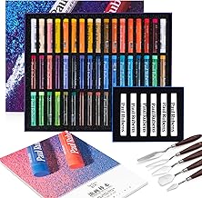[[===Paul Rubens Oil Pastels Set with 50 Colors Artist Soft Oil Pastels+6 Pcs White Oil Pastels+8.7 x 11.7 Inches Oil Pastel Book¡ꡧ30 Sheets¡ê?+5 Palette Knives for Artists, Professionals, Student, Hobbyist