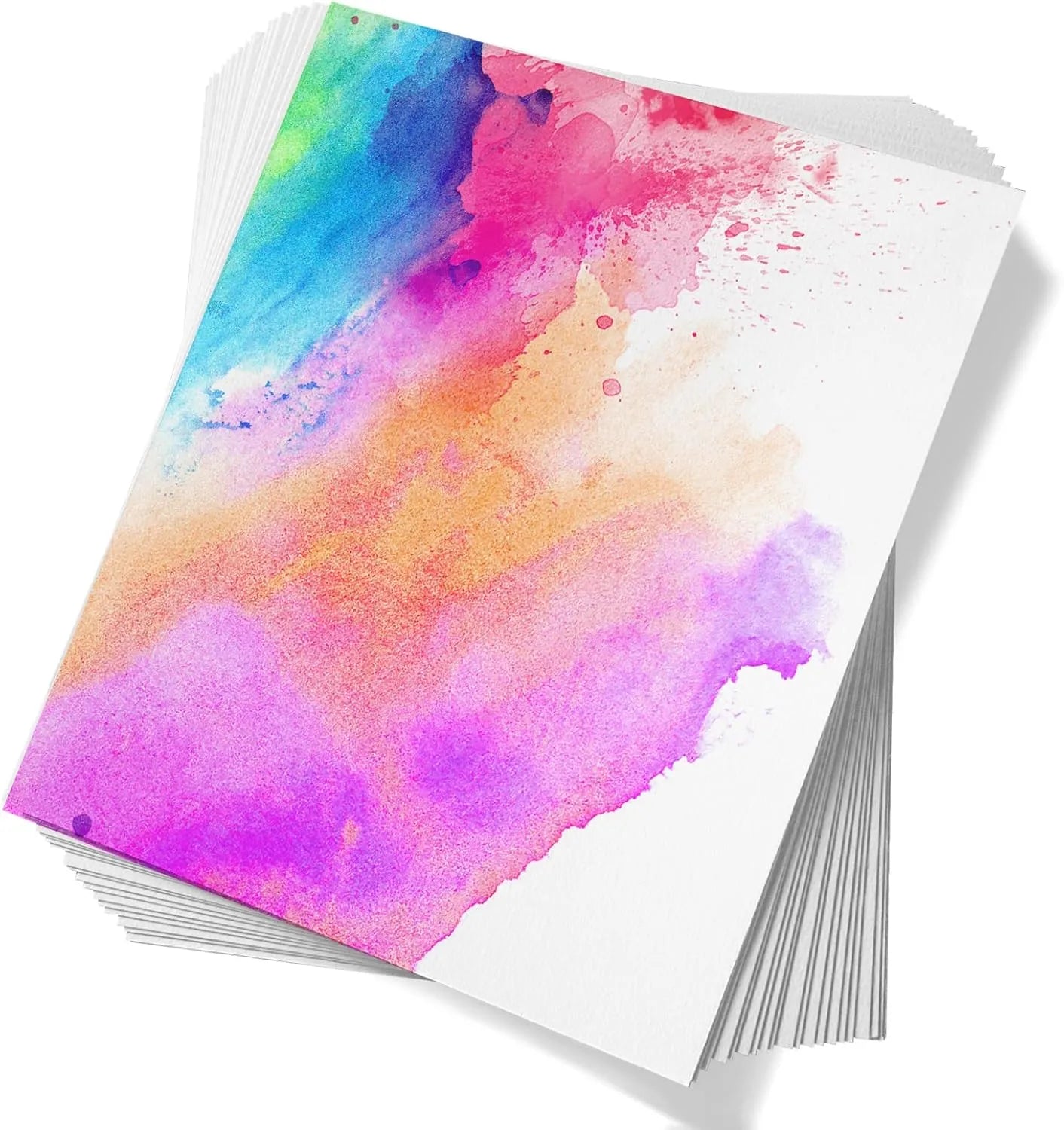[[====Paul Rubens 60 Sheets Watercolor Paper,Hot Press 50% Cotton&140lb /300gsm Acid-Free  White Paper for Artists, Students & Adults¡ꡧ10.63 * 7.68 inch¡ê?