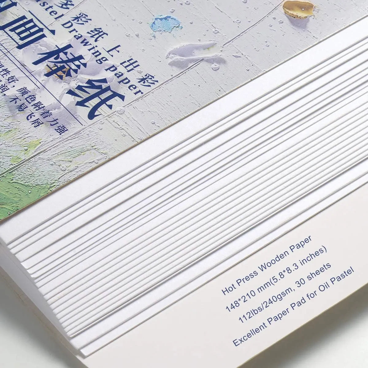 [[=======Paul Rubens Art Supplies Drawing Paper, Acid-Free Pastel Paper A5 Size (5.8 x 8.3 Inches) 30 Sheets, 112lbs/240gsm for Oil Pastels, Hard or Soft Pastels, Other Mixed Medium