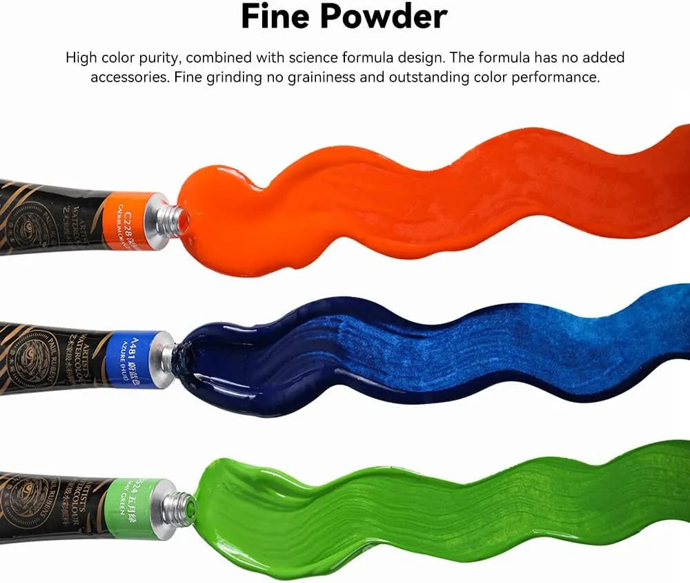 [[=====Paul Rubens Artist Watercolor Paint Set,36 * 5 ml Vibrant Colors, Watercolor Tubes for Profesional Artists&Hobbists, Art Supplies for Watercolor Painting, Comic, Illustration, Decoration