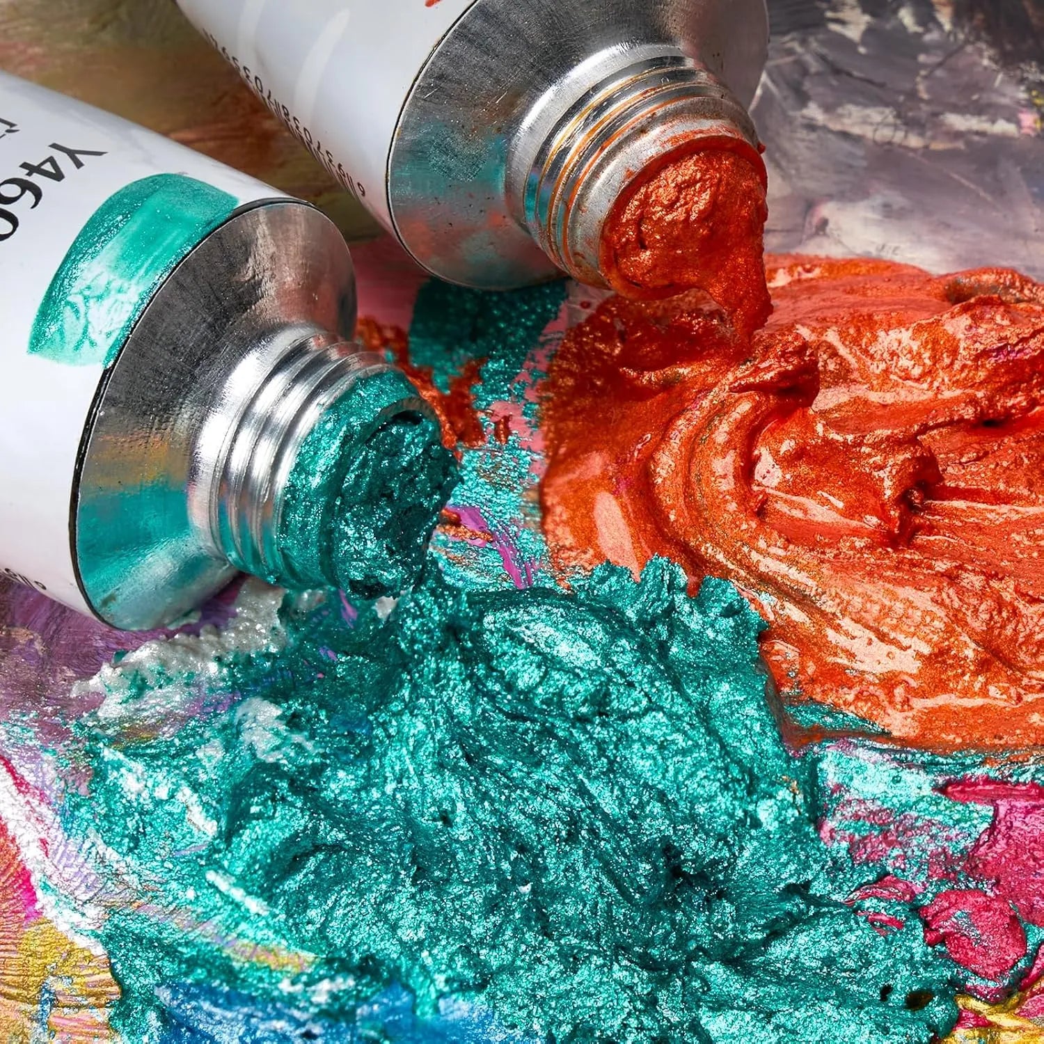 [[=======Paul Rubens Metallic Oil Paint Set,9 Colors*60ml Large Tubes, Professional Oil Based Paint for Canvas Paint, High Saturation and Consistency, Oil Paints Supplies for Artists, Students, Beginners