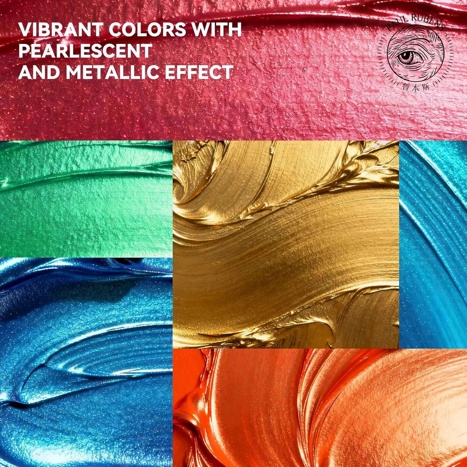 [[=======Paul Rubens Metallic Oil Paint Set,9 Colors*60ml Large Tubes, Professional Oil Based Paint for Canvas Paint, High Saturation and Consistency, Oil Paints Supplies for Artists, Students, Beginners