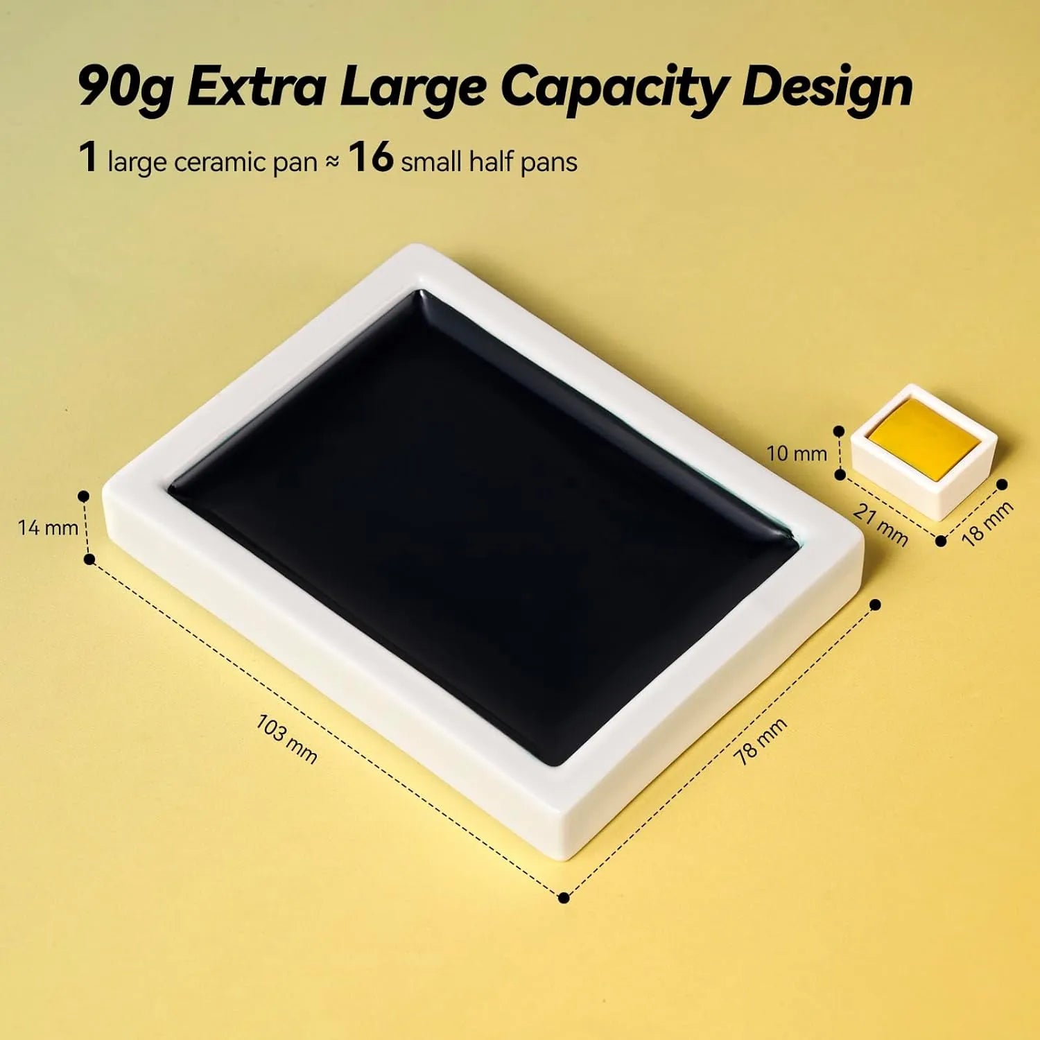 ========Paul Rubens Watercolor Paint (Prussian Blue), 90g Large Ceramic Pan Artist Grade Watercolor Paint, Fine Texture, High lightfastness Professional Watercolor for Artists, Beginners, and Adults