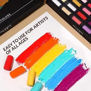 [[=======Paul Rubens Professional Soft Pastels, Handmade 72 Vibrant Colors Chalk Pastels Smooth and High Adhesion for Painting, Drawing, Blending, Crafting, Ideal Art Supplies for Artists, Beginners