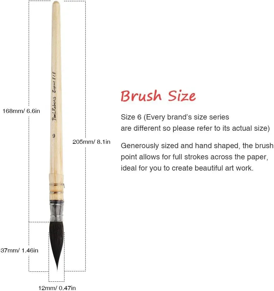 [[[=======Paul Rubens Artist Watercolor Paint Set,36 * 5 ml Vibrant Colors &Watercolor Paint Brush, Size 6 Wash/Mop Round ?Squirrel Hair Paint Brush for Art Painting