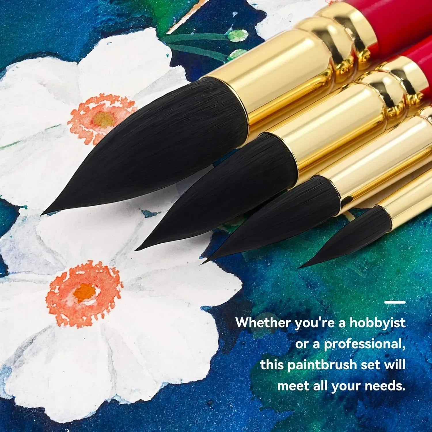 [[=======Paul Rubens Professional Watercolor Paint Set Artist Grade, 24 Vivid Colors&Watercolor Brushes Set, Synthetic Squirrel Hair Paint Brushes kit for Artists, Adults and Hobbists