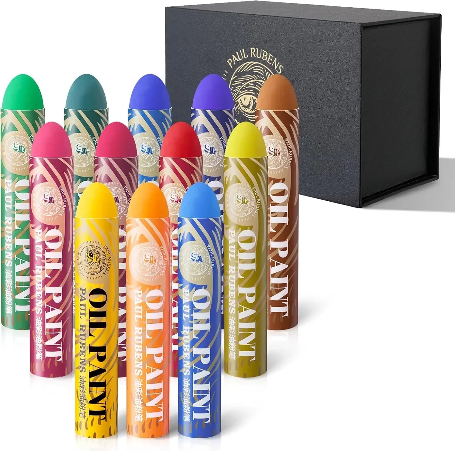 -----Paul Rubens 12 Vibrant Colors Extra Large Oil Pastels Set B Oil Pastels Paper, Mixed Media Sketchbook, 112lbs/240gsm Acid-Free Art Papers 8.7 x 11.7, 30 Sheets