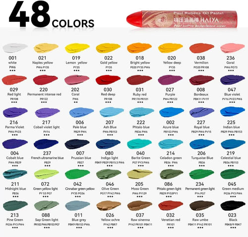 ?-----Paul Rubens 48 Vibrant Colors Oil Pastel Set 60g Extra Large White Oil Pastels Set (Pack of 2)