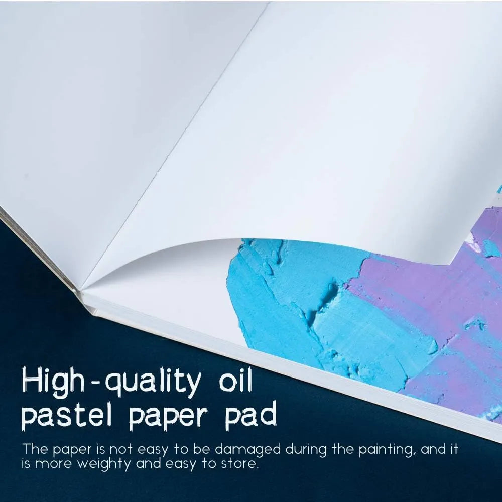 [[====Paul Rubens 48 Vibrant Colors Oil Pastels, Creamy texture Easy to Blend Oil Pastels Paper, Mixed Media Sketchbook, 112lbs/240gsm Acid-Free Art Papers 8.7 x 11.7, 30 Sheets