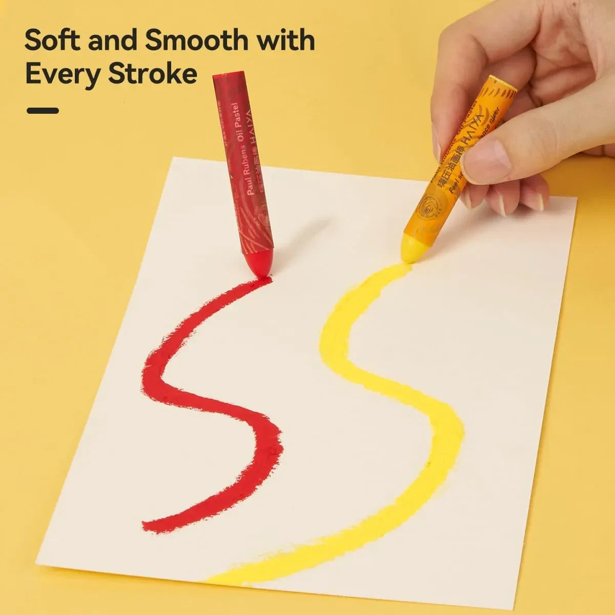 [[====Paul Rubens 60 Vibrant Colors Oil Pastel Set 60g Extra Large White Oil Pastels Set (Pack of 2)