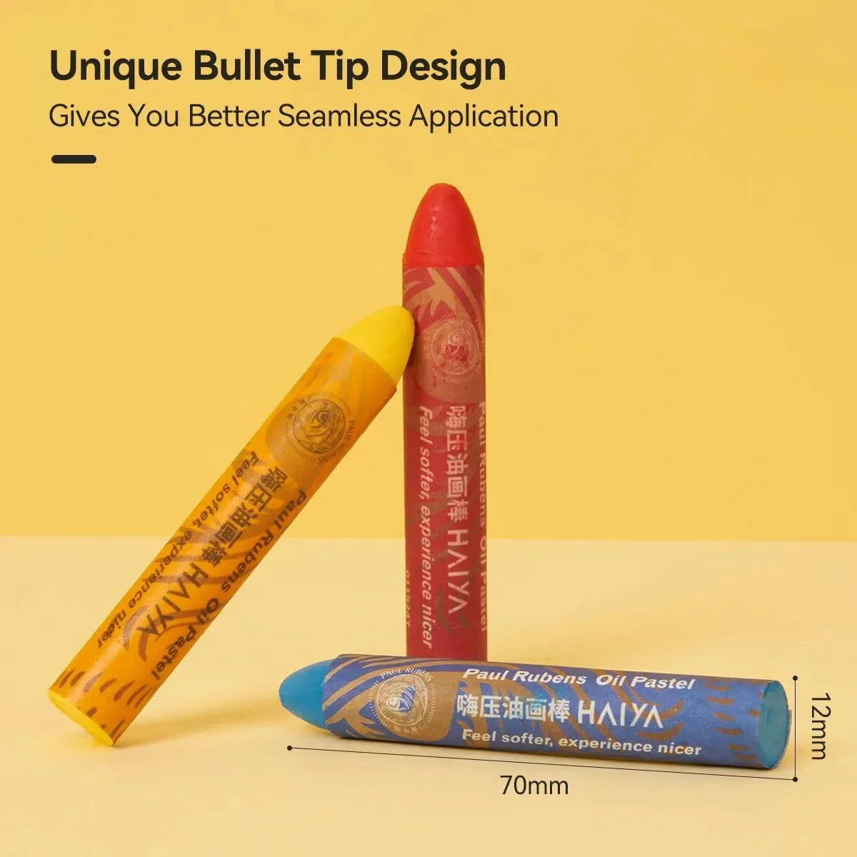 [[====Paul Rubens 60 Vibrant Colors Oil Pastel Set 60g Extra Large White Oil Pastels Set (Pack of 2)