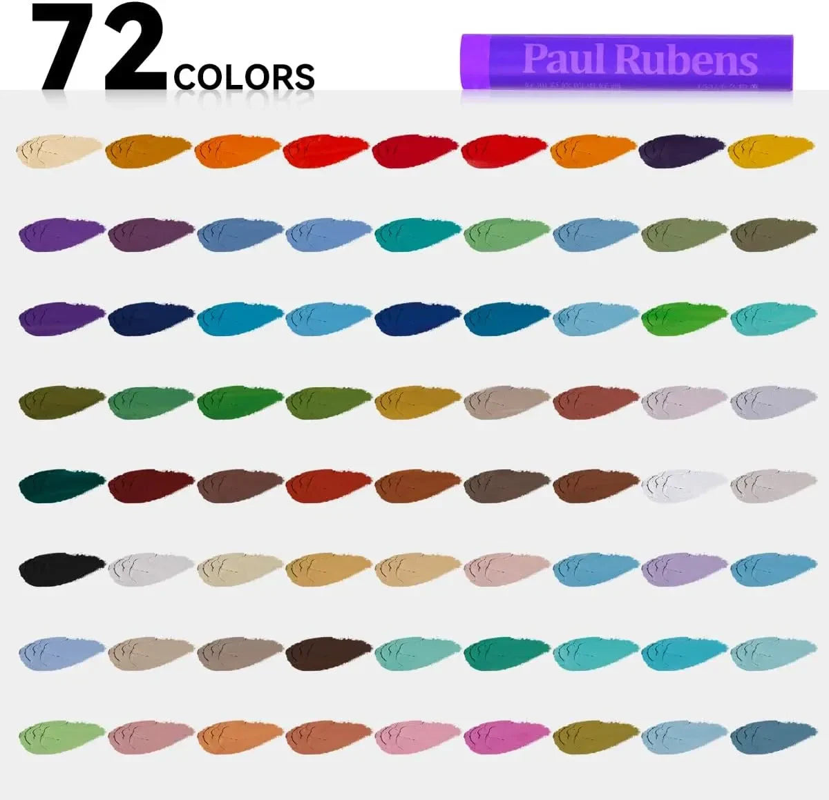 [[======Paul Rubens Oil Pastels for Artists, 72 Landscapes Colors Artist Soft Oil Pastel Set 60g Extra Large Black Oil Pastels Set (Pack of 2)