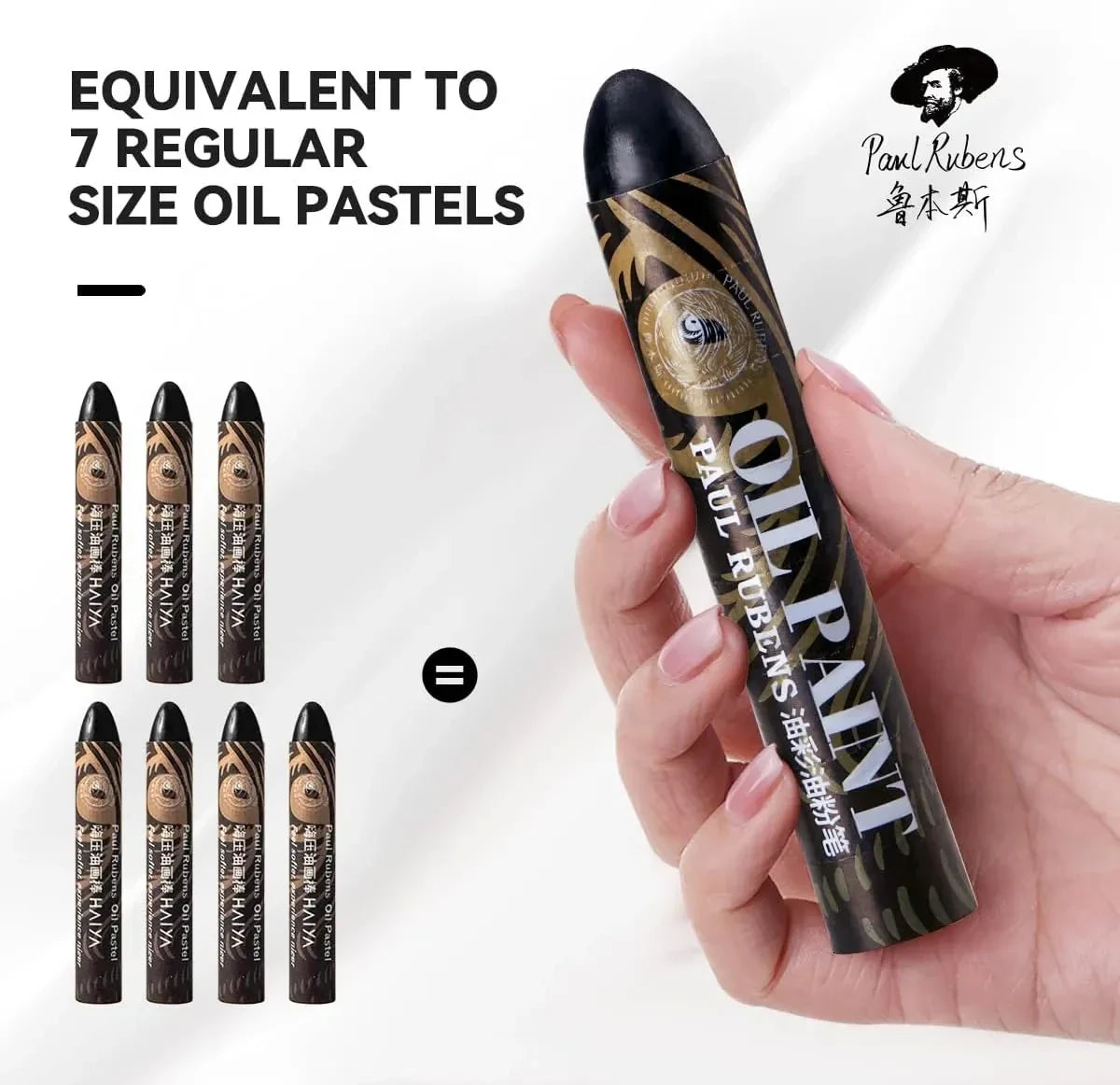 [[======Paul Rubens Oil Pastels for Artists, 72 Landscapes Colors Artist Soft Oil Pastel Set 60g Extra Large Black Oil Pastels Set (Pack of 2)