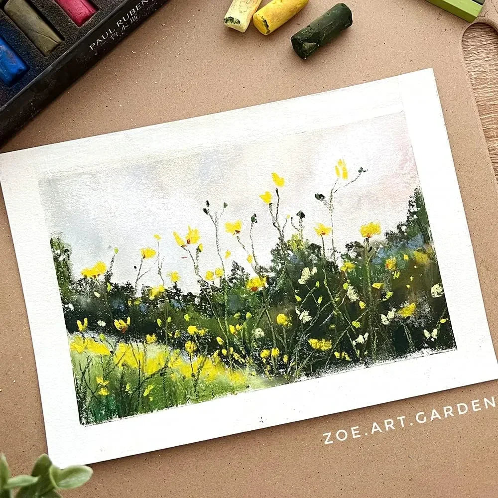 [[=====Paul Rubens Professional Soft Pastels, Handmade 72 Vibrant Colors Chalk Pastels Artist Grade Watercolor Paint, 48 Colors Solid Cakes with Portable Metal Box for Artists, Beginners