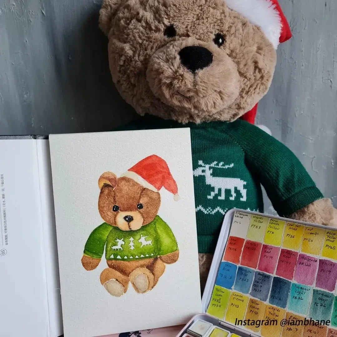 [[==Paul Rubens Professional Soft Pastels, Handmade 72 Vibrant Colors Chalk Pastels Artist Watercolor Paints-24 Metallic Glitter Solid Colors-Pink Portable Metal Case with Palette