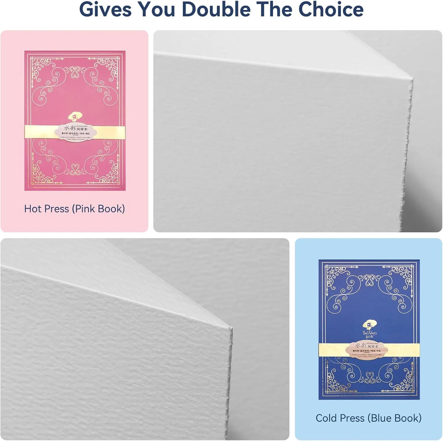 [[========52 Colors Travel Watercolor Paint Set (Purple Case) And Paul Rubens 5.8 x 8.2 Inches Organ Style Watercolor Paper, 140lb/300GSM 50% Cotton Cold Pressed Pack of 2 (14 Sheets)