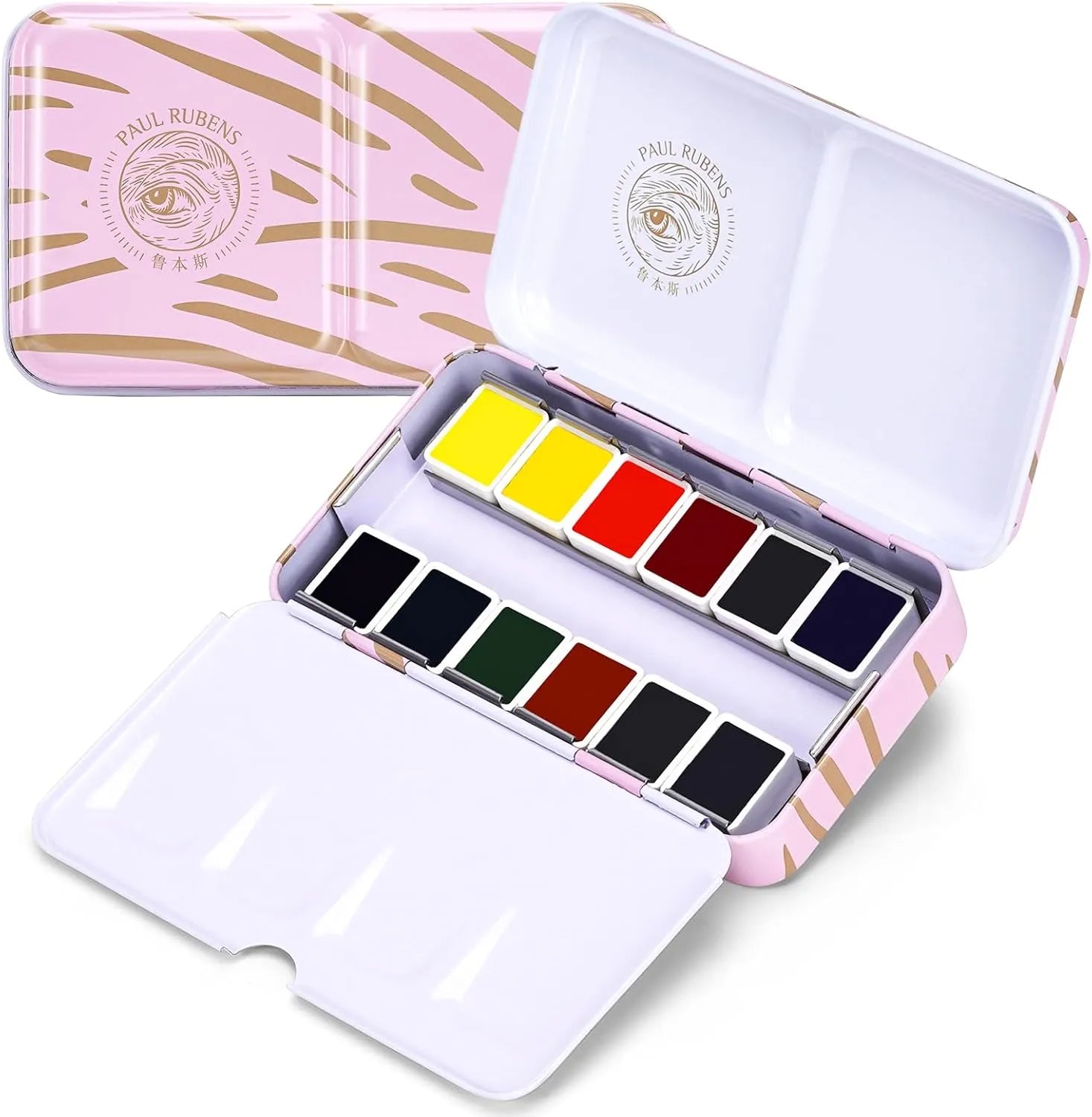 【【】】=========Paul Rubens Artist Watercolor Paint Set,12 Vibrant Colors in Portable Box, Great Lightfastness, Perfect Travel Professional Watercolor Set for Artists, Beginners, Adults