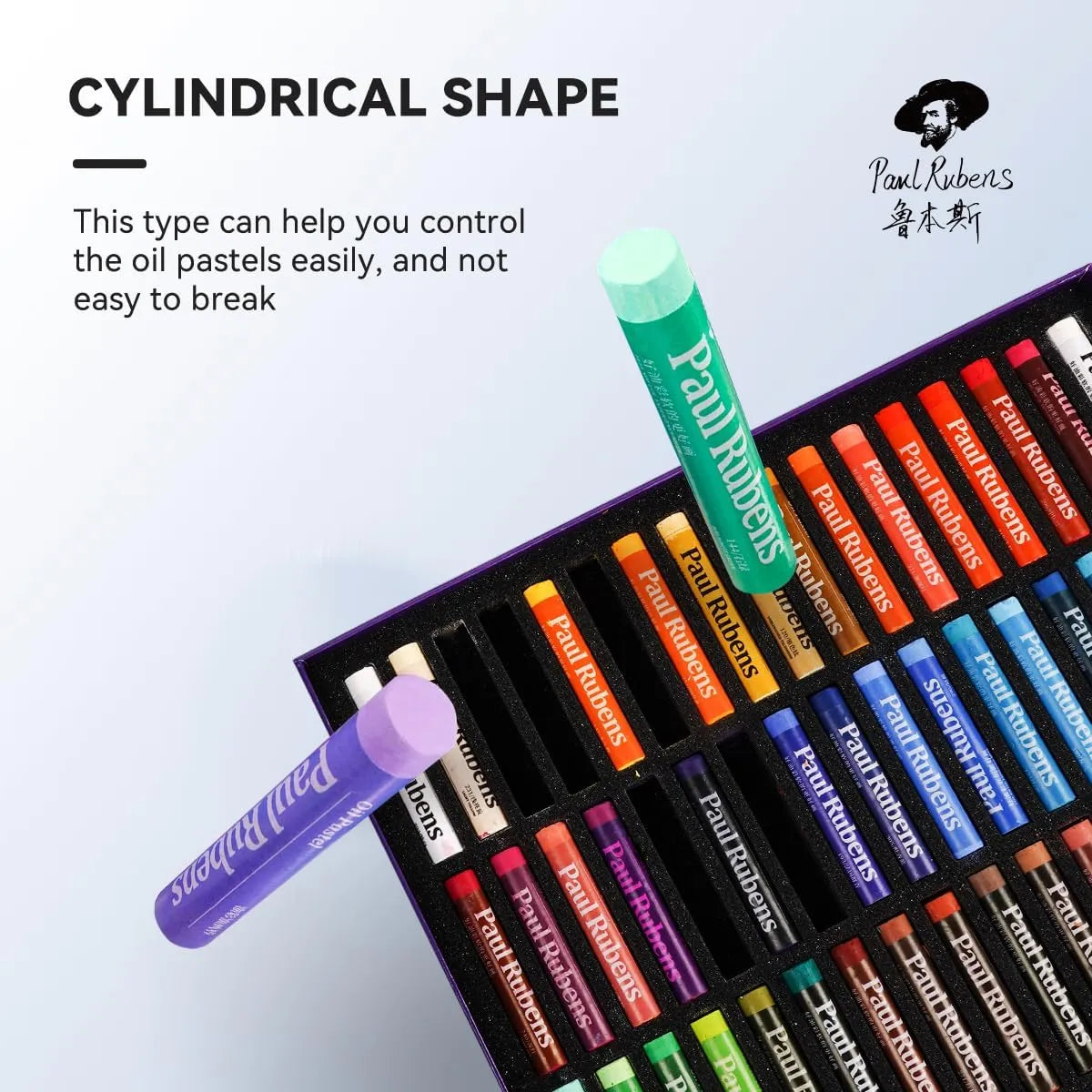 [[=======Paul Rubens Oil Pastels Set with 50 Colors Artist Soft Oil Pastels+6 Pcs White Oil Pastels+8.7 x 11.7 Inches Oil Pastel Book£¨30 Sheets£©+5 Palette Knives for Artists, Professionals, Student, Hobbyist