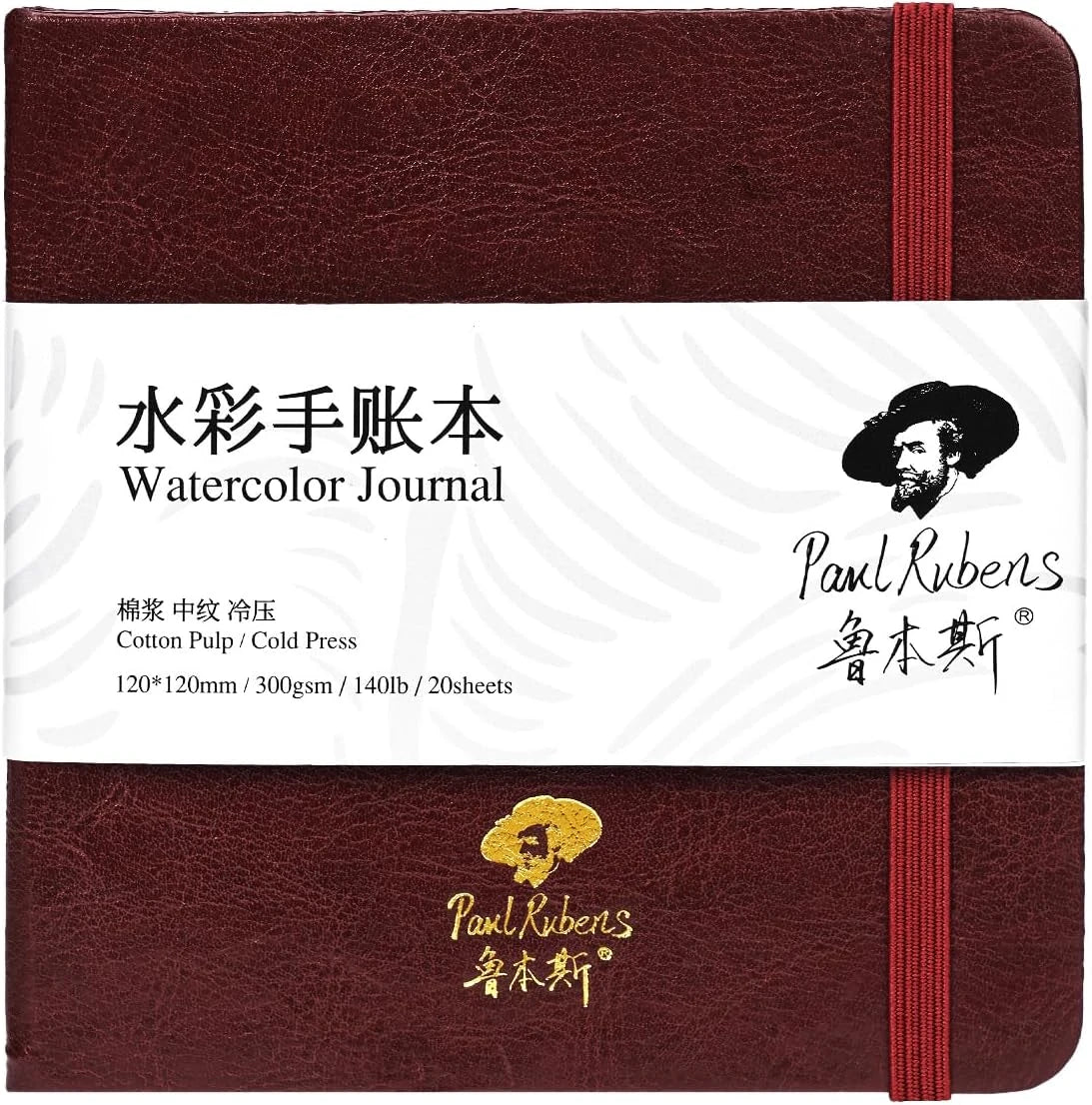 [[=========Paul Rubens Square Watercolor Journal, 1 & 2 Pack 40 Sheets 100% Cotton Acid-Free Cold Press Watercolor Sketchbook 4.72 * 4.72 &  5.91 * 5.91 Inches, 140lb/300gsm for Watercolors, Gouache, Acrylics