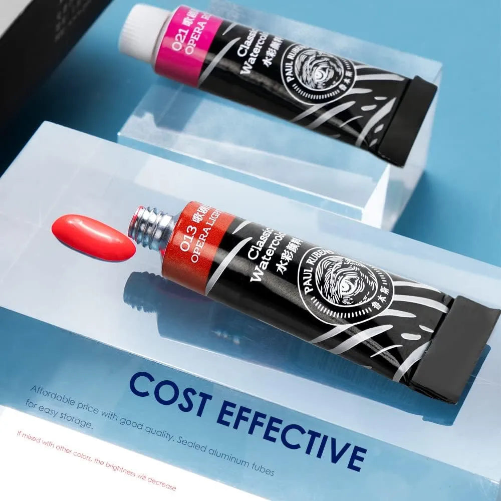 [[=====Paul Rubens Watercolor Paint 14 Vibrant Neon Colors Watercolor Paint Set,Professional Watercolor Paint Brush,Suitable for Watercolor Painting, Comic, Illustration