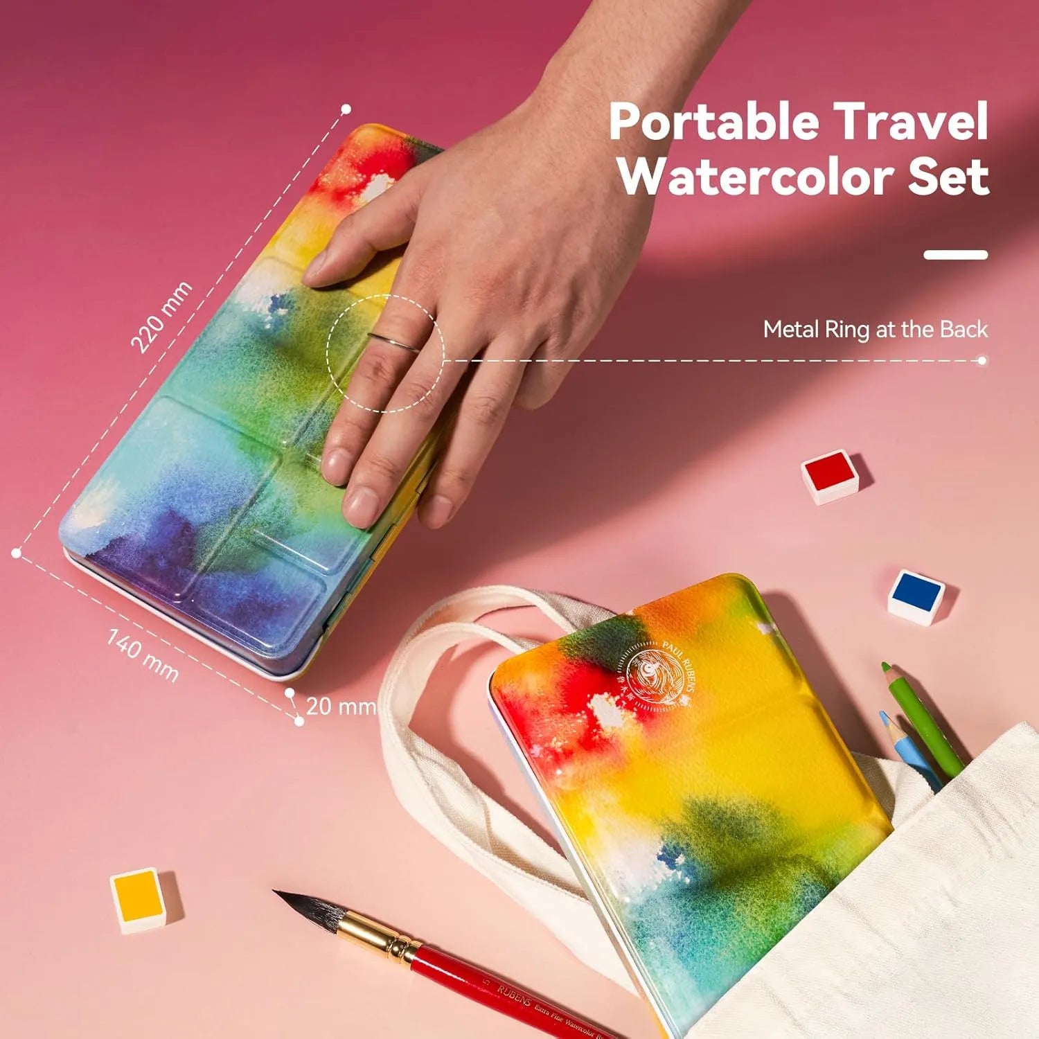 【【】】======Paul Rubens Watercolor Paint Set, 36 Colors Solid Watercolor Paint, Easy To Blend And Diffuse Watercolor Palette, Compact And Portable Travel Watercolor Set Suitable For Beginners And Professionals