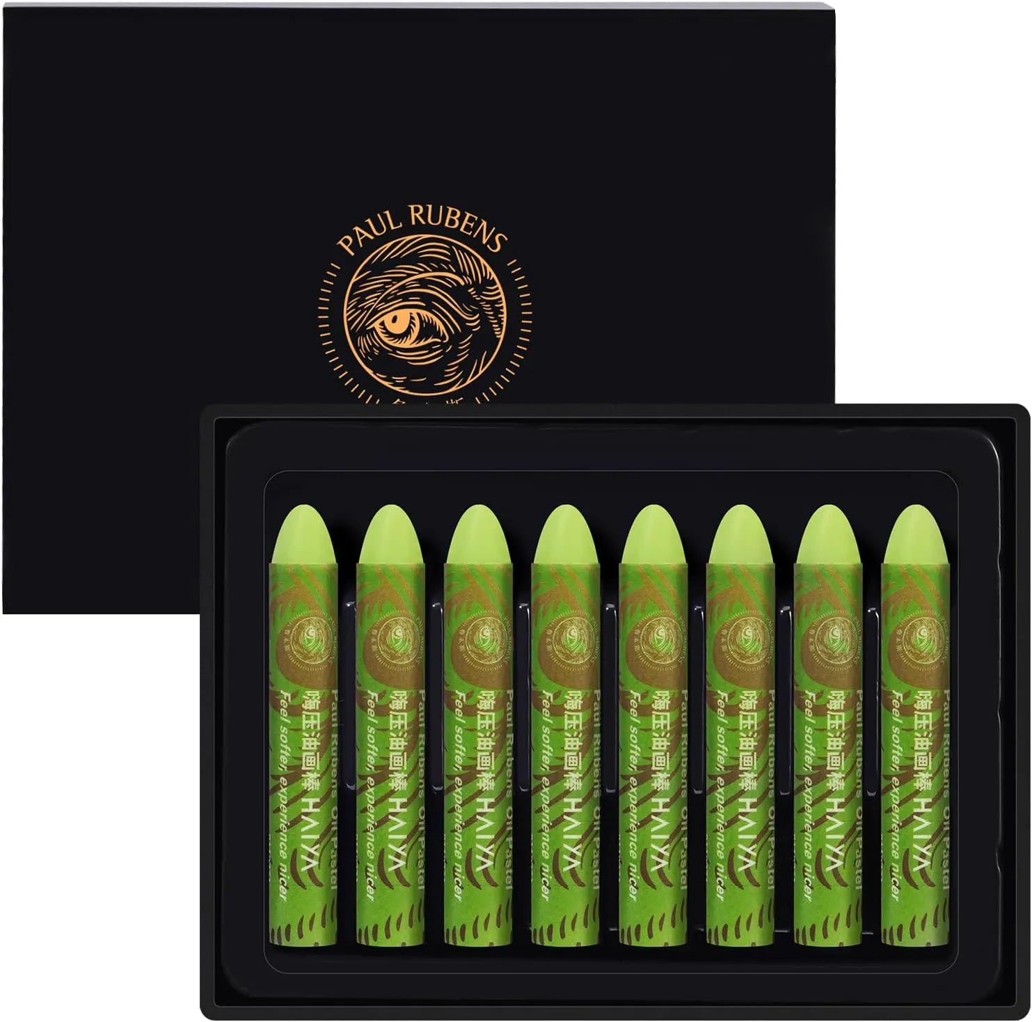 [======Paul Rubens White Oil Pastels (8 Pack) - Ultra-Creamy & Blendable, Bullet Tip for Precision - Premium Art Supplies for Drawing, Sketching & Painting - Ideal for Artists, Students & Beginners