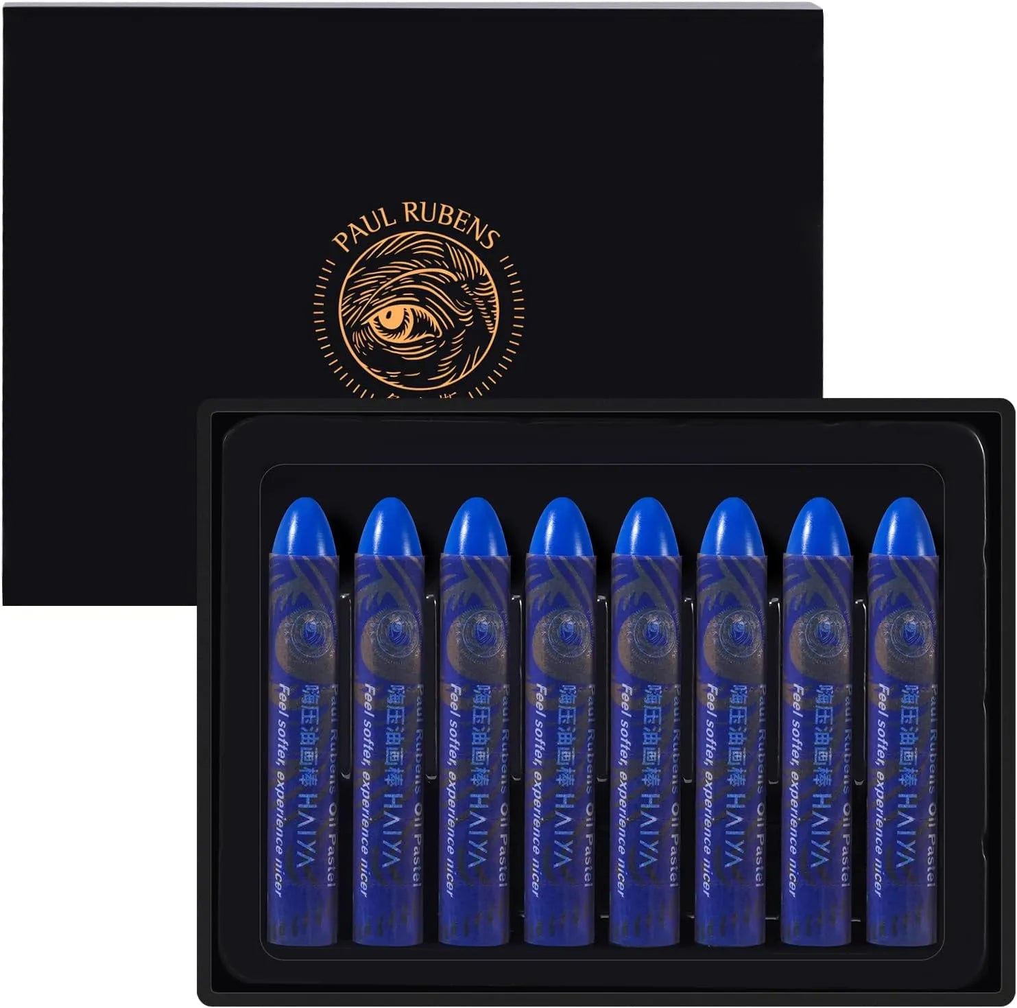 [======Paul Rubens White Oil Pastels (8 Pack) - Ultra-Creamy & Blendable, Bullet Tip for Precision - Premium Art Supplies for Drawing, Sketching & Painting - Ideal for Artists, Students & Beginners