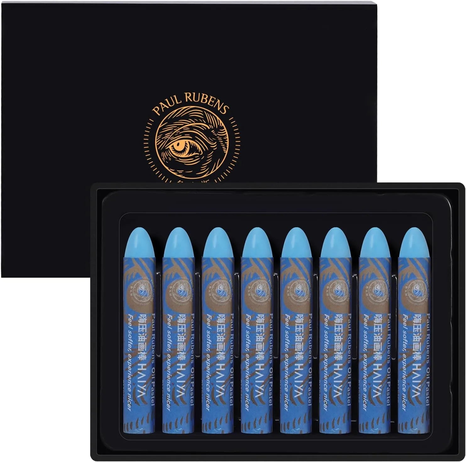 [======Paul Rubens White Oil Pastels (8 Pack) - Ultra-Creamy & Blendable, Bullet Tip for Precision - Premium Art Supplies for Drawing, Sketching & Painting - Ideal for Artists, Students & Beginners