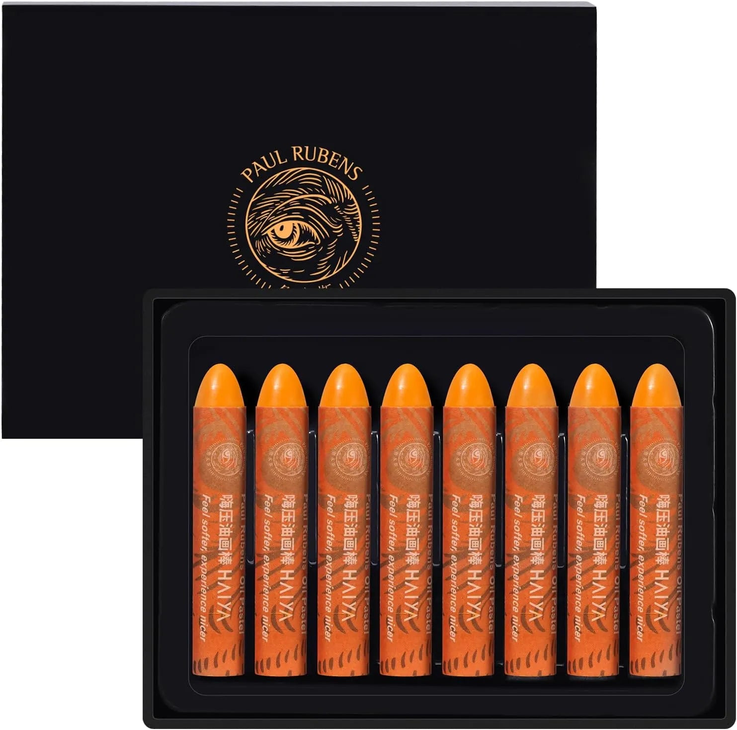 [======Paul Rubens White Oil Pastels (8 Pack) - Ultra-Creamy & Blendable, Bullet Tip for Precision - Premium Art Supplies for Drawing, Sketching & Painting - Ideal for Artists, Students & Beginners