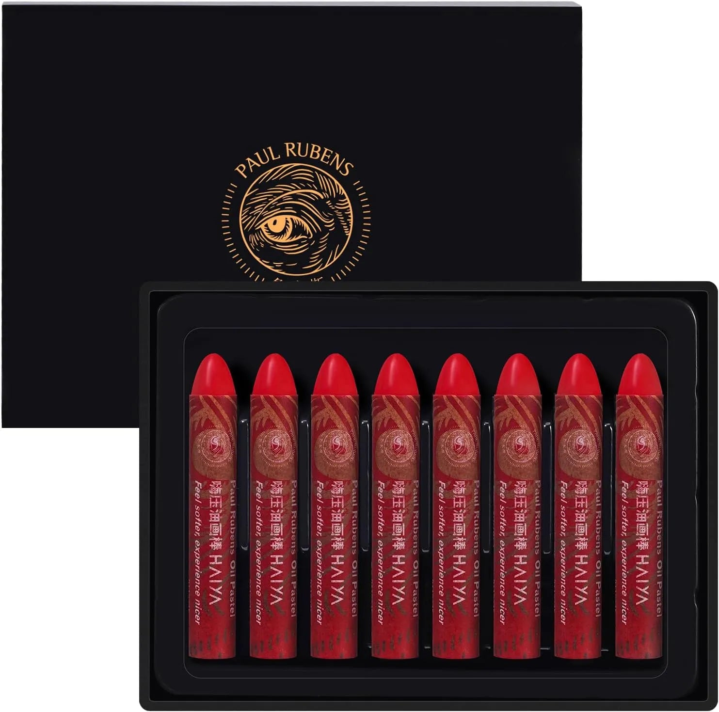 [======Paul Rubens White Oil Pastels (8 Pack) - Ultra-Creamy & Blendable, Bullet Tip for Precision - Premium Art Supplies for Drawing, Sketching & Painting - Ideal for Artists, Students & Beginners