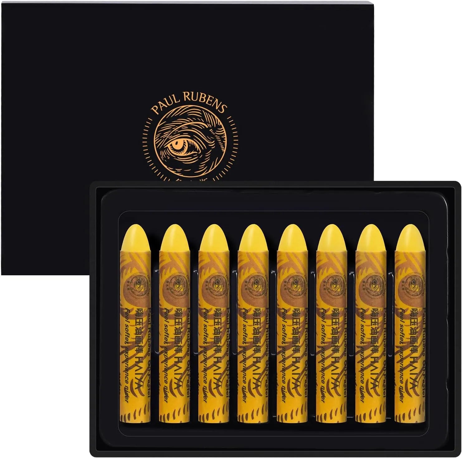 [======Paul Rubens White Oil Pastels (8 Pack) - Ultra-Creamy & Blendable, Bullet Tip for Precision - Premium Art Supplies for Drawing, Sketching & Painting - Ideal for Artists, Students & Beginners