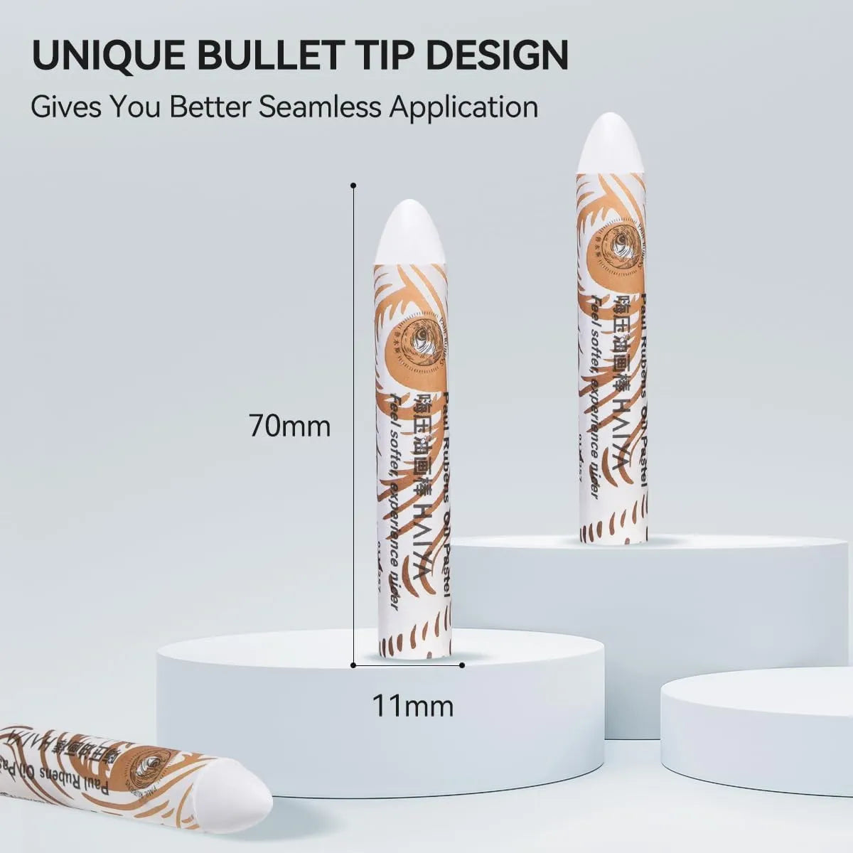 [======Paul Rubens White Oil Pastels (8 Pack) - Ultra-Creamy & Blendable, Bullet Tip for Precision - Premium Art Supplies for Drawing, Sketching & Painting - Ideal for Artists, Students & Beginners