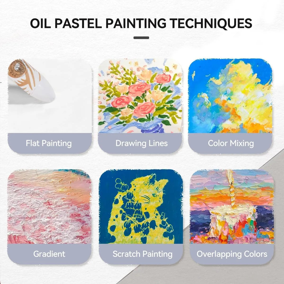 [======Paul Rubens White Oil Pastels (8 Pack) - Ultra-Creamy & Blendable, Bullet Tip for Precision - Premium Art Supplies for Drawing, Sketching & Painting - Ideal for Artists, Students & Beginners