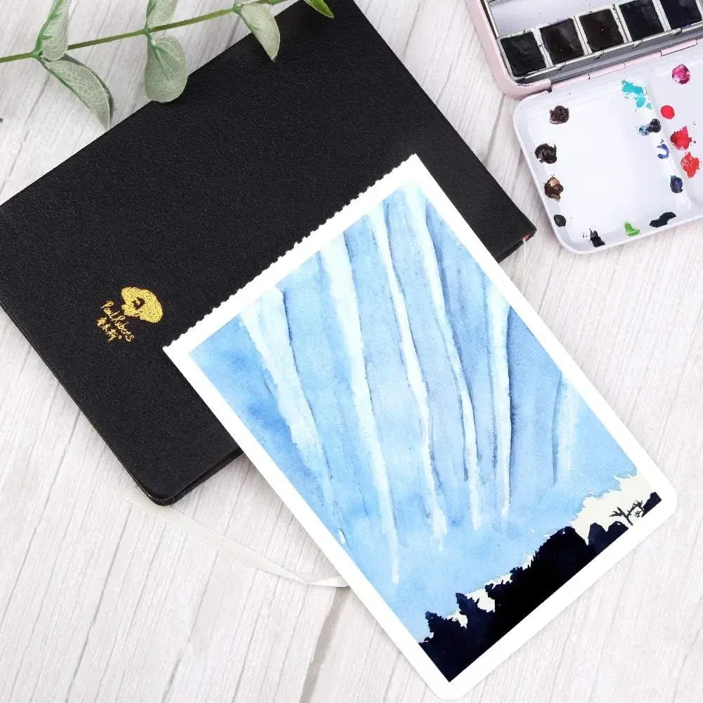 =====Paul Rubens Art Supplies Watercolor Paper&36 Classical Pearlescent Colors Solid Watercolor Paints