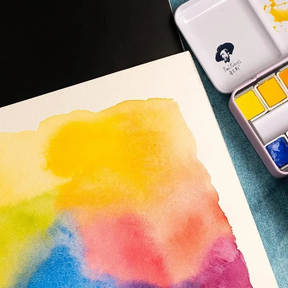 ======Paul Rubens Art Supplies Watercolor Paper&Paul Rubens Professional 24 Watercolor Paint Set Artist Grade