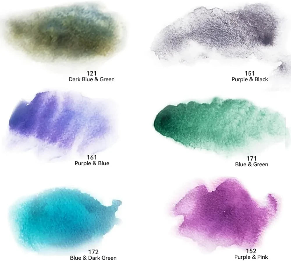 =======Paul Rubens Art Supplies Watercolor Paper& Watercolor Paint Set100% Cotton Hot Press Watercolor Journal 7.6??¨¤ x 5.3??¨¤