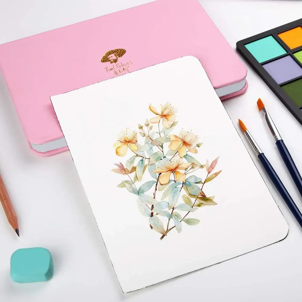 ?====Paul Rubens Artist Grade Watercolor Paint Set, 48 Glitter Colors,Watercolor Paper Block,100% Cotton and Acid-free