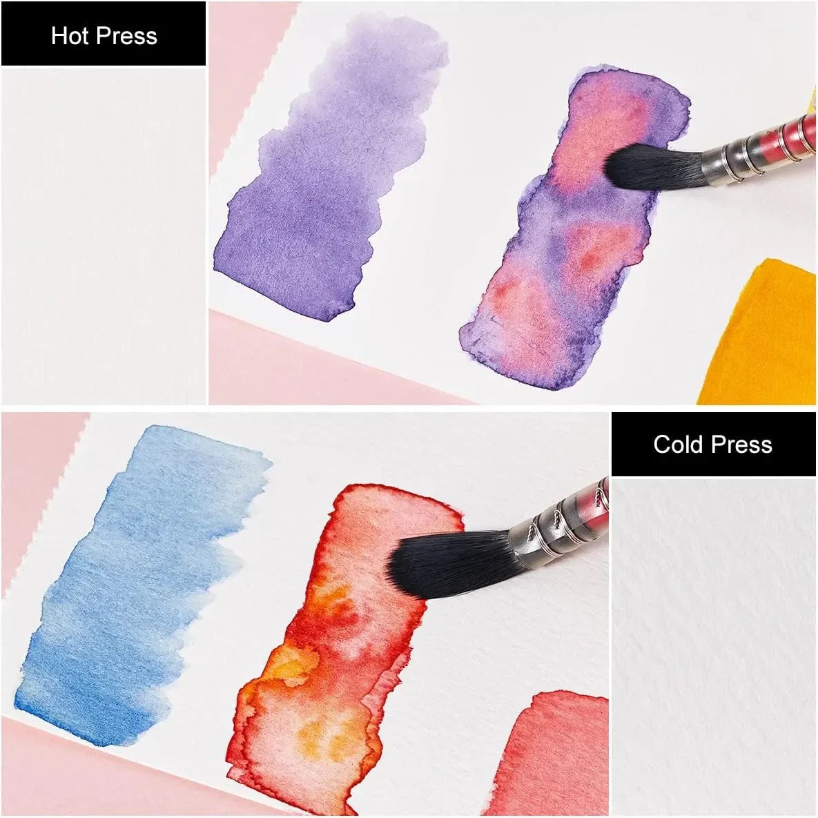 ======Paul Rubens Professional Watercolor Paint Set,24colors,Hot Press Watercolor Journal,50% Cotton 140 lb/300gsm 20 Sheets 5.2??£¤??£¤ x 3.8??£¤??£¤ Travel Art Journal