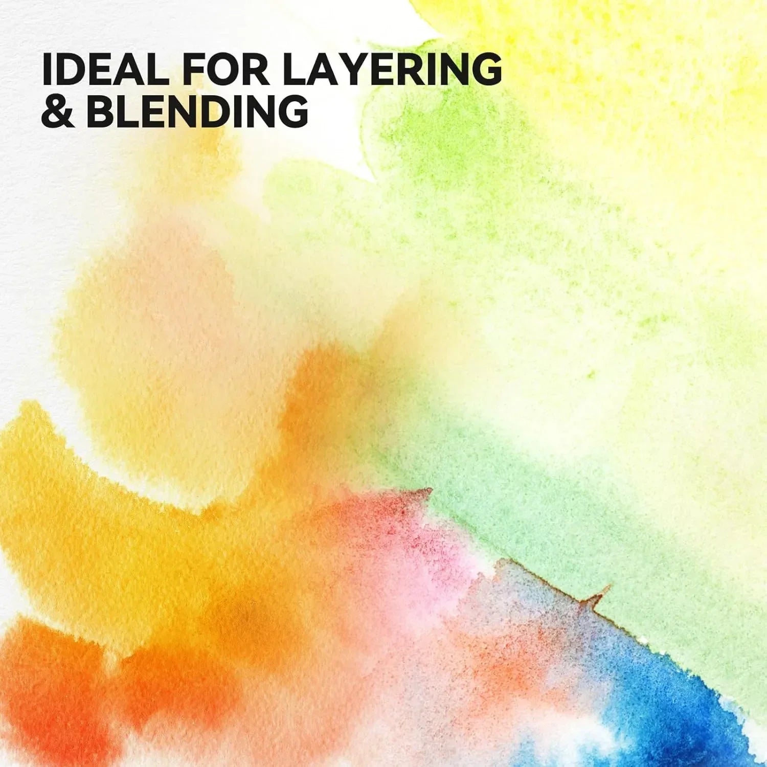 [[======Paul Rubens Travel Watercolor Sketchbook, 24 Sheet 140lb/300gsm 100% Cotton Acid-Free Hot Press Watercolor Journal with Glitter Effect (7.67"x5.31"), with 12-Color Travel-Size Artist Grade Water color