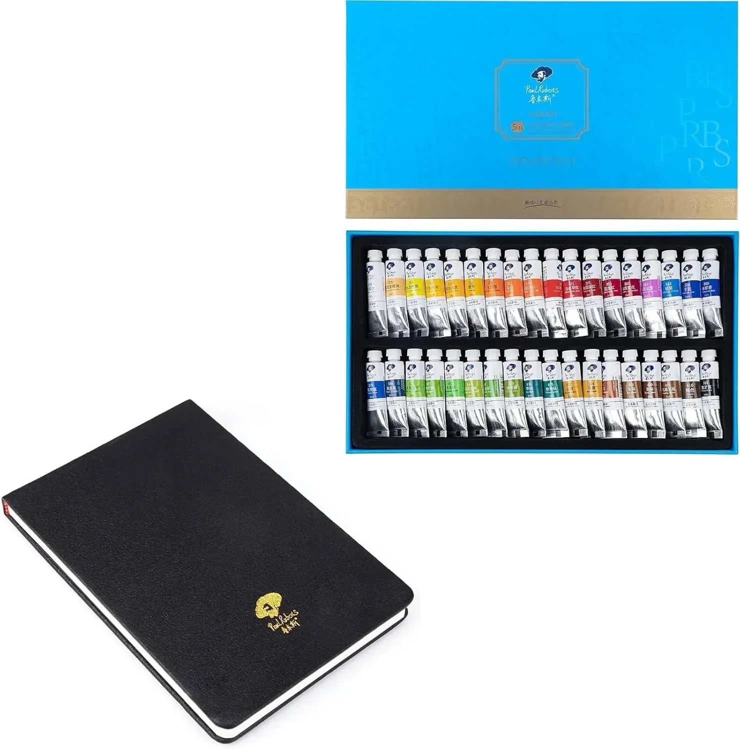 [[========Paul Rubens Watercolor Journal, 100% Cotton 140 lb (300 GSM) Hot Pressed 20 Sheets Sized 7.6??£¤??£¤ x 5.3??£¤??£¤ &Watercolor Paint, 36 Vibrant Colors