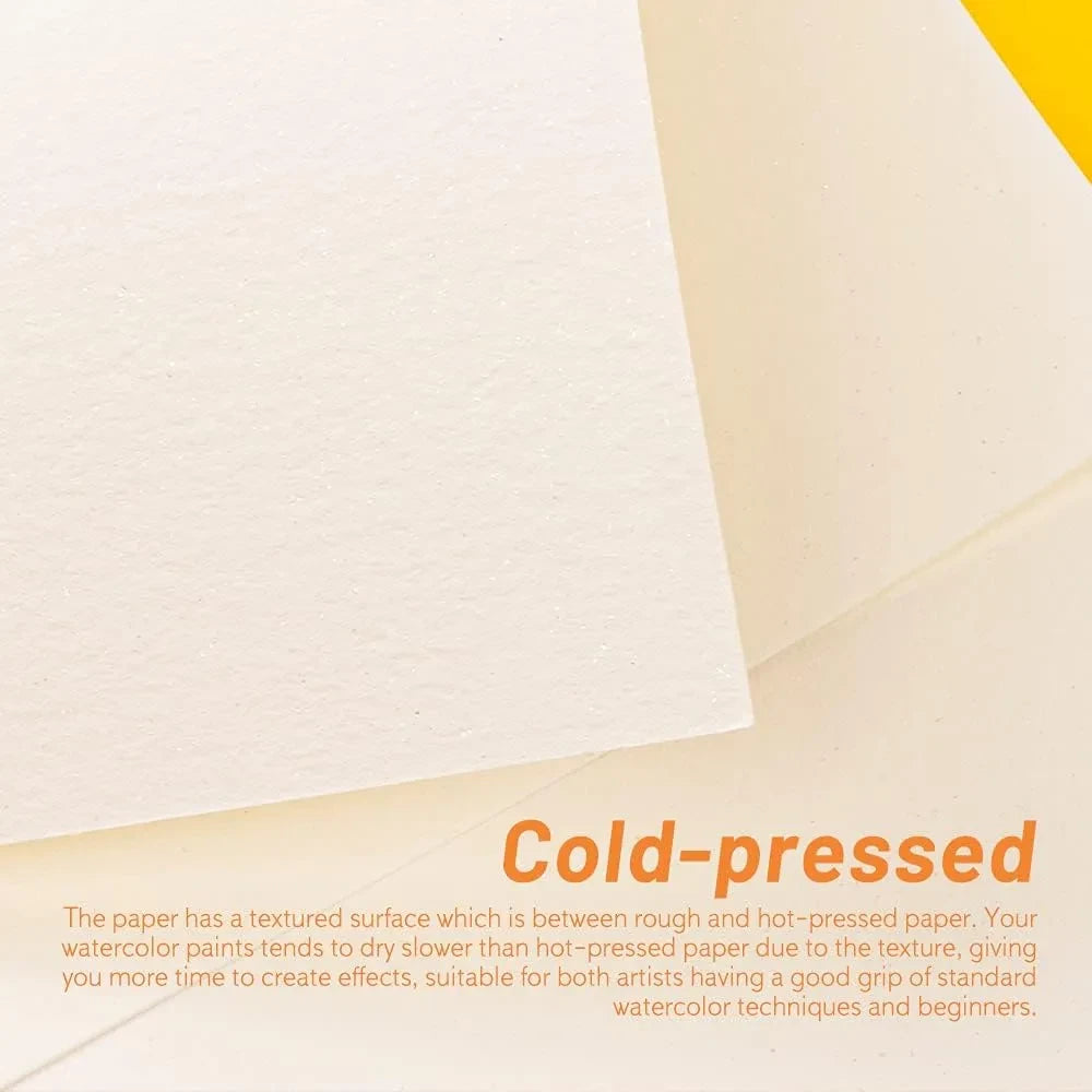 [[====Paul Rubens Watercolor Paint 14 Vibrant Neon Colors Watercolor Paint Set, Opera Series 5ml Each Tube with Watercolor Paper Cold Press, 20 Sheets